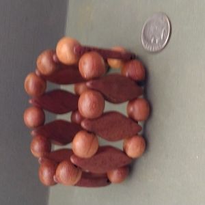 Vintage handmade wood bracelet
